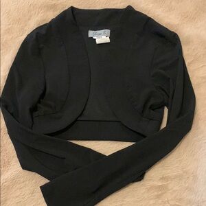 Kid’s Black Long-Sleeved Shrug/Bolero